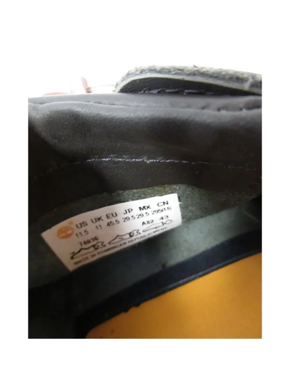 Timberland brand size